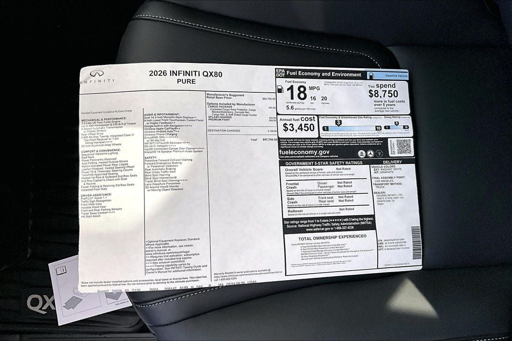 2026 INFINITI QX80 PURE