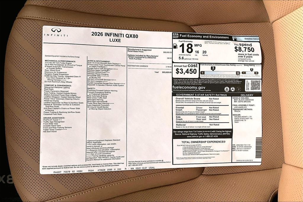 2026 INFINITI QX80 LUXE