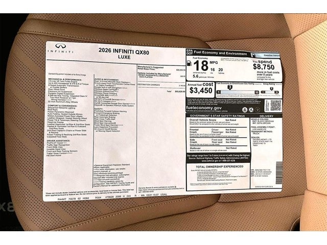2026 INFINITI QX80 LUXE