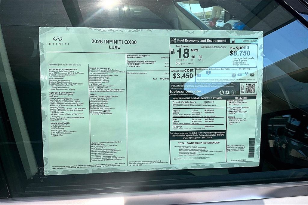 2026 INFINITI QX80 LUXE