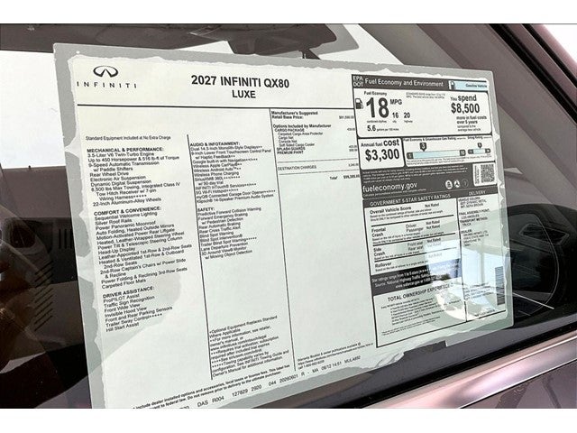 2027 INFINITI QX80 LUXE