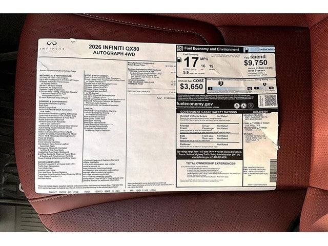 2026 INFINITI QX80 AUTOGRAPH