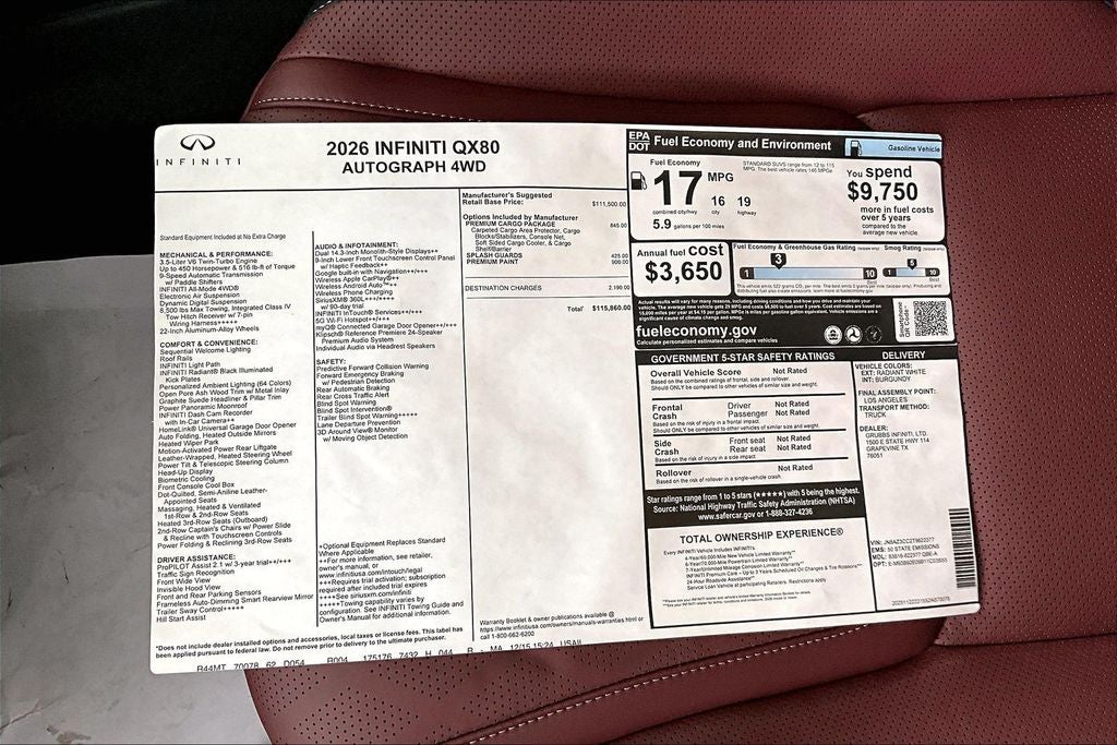 2026 INFINITI QX80 AUTOGRAPH