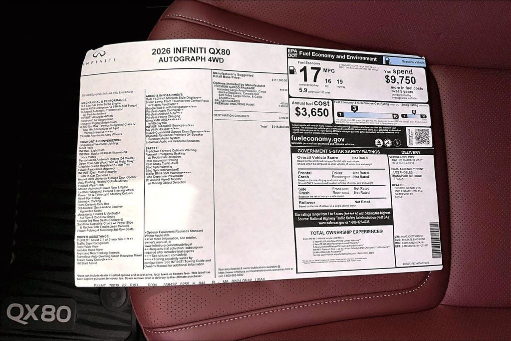 2026 INFINITI QX80 AUTOGRAPH