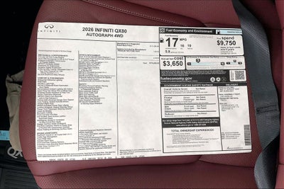 2026 INFINITI QX80 AUTOGRAPH