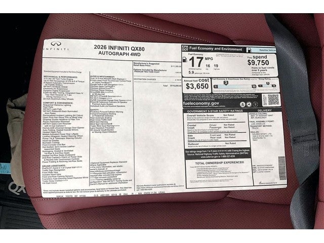 2026 INFINITI QX80 AUTOGRAPH