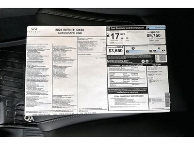 2026 INFINITI QX80 AUTOGRAPH