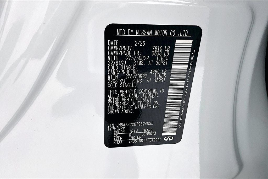 2026 INFINITI QX80 AUTOGRAPH
