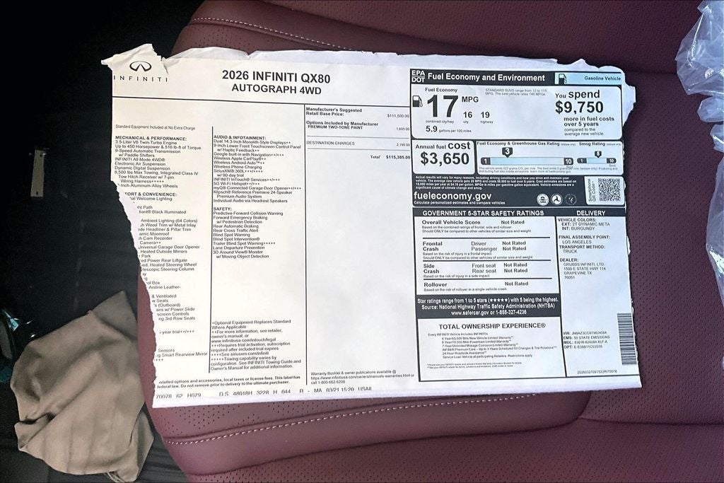 2026 INFINITI QX80 AUTOGRAPH