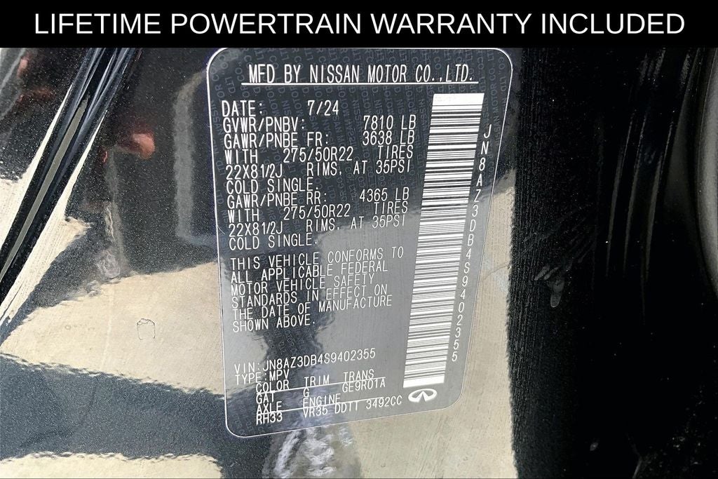 2025 INFINITI QX80 SENSORY