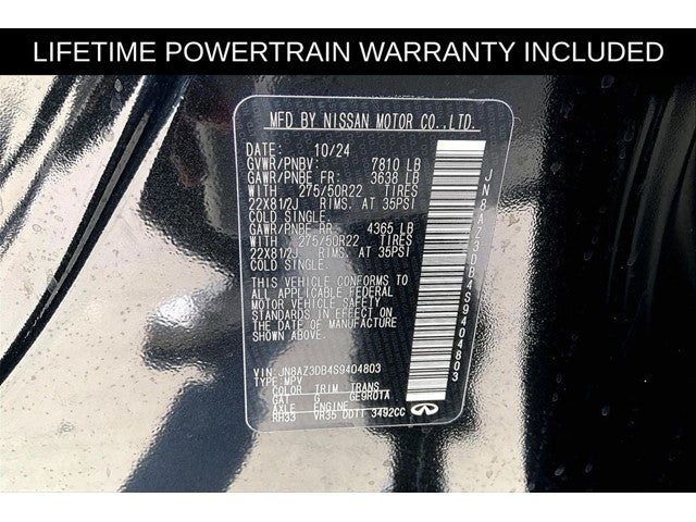 2025 INFINITI QX80 SENSORY