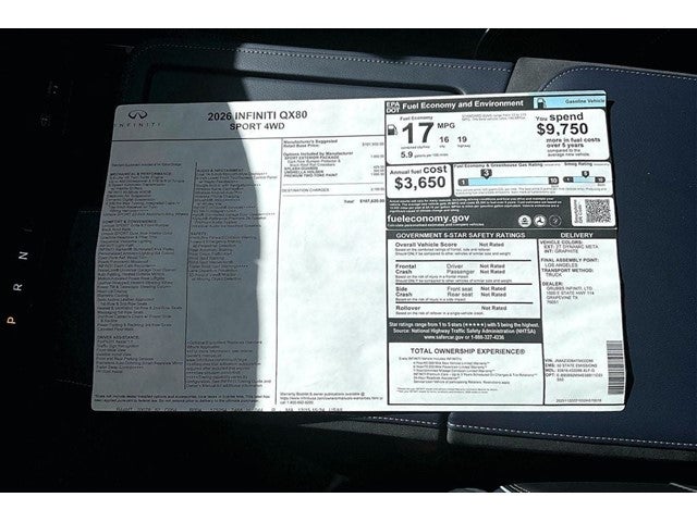 2026 INFINITI QX80 SPORT