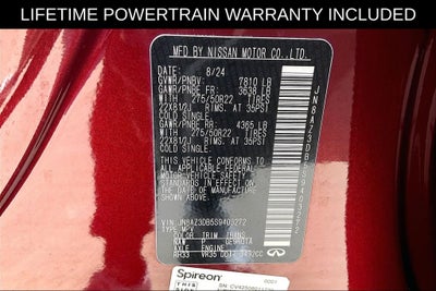 2025 INFINITI QX80 SENSORY