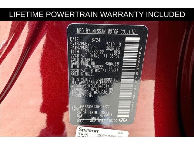 2025 INFINITI QX80 SENSORY