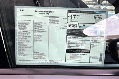 2026 INFINITI QX80 SPORT