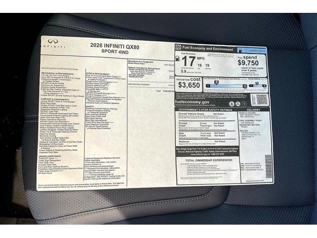 2026 INFINITI QX80 SPORT