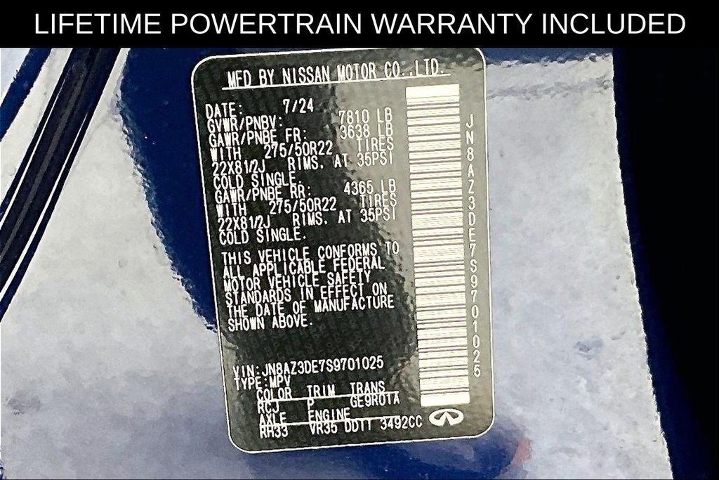 2025 INFINITI QX80 SENSORY