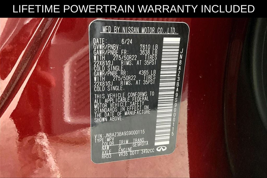 2025 INFINITI QX80 SENSORY