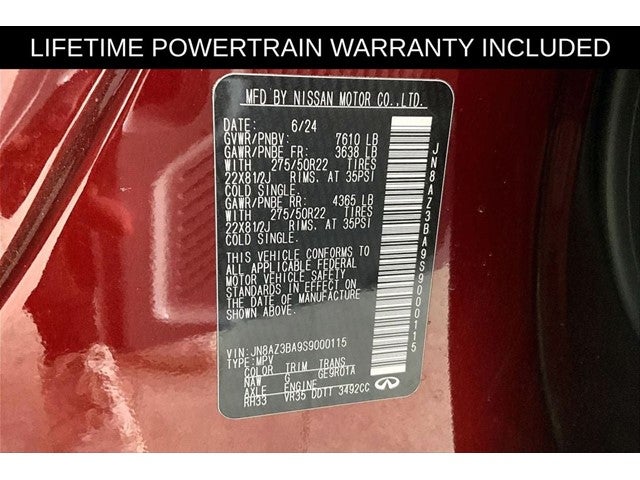 2025 INFINITI QX80 SENSORY