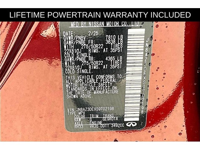 2025 INFINITI QX80 SENSORY