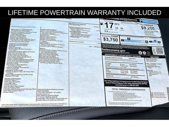 2025 INFINITI QX80 SENSORY
