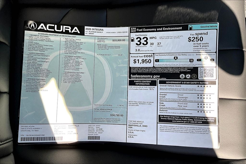 2025 Acura Integra Base