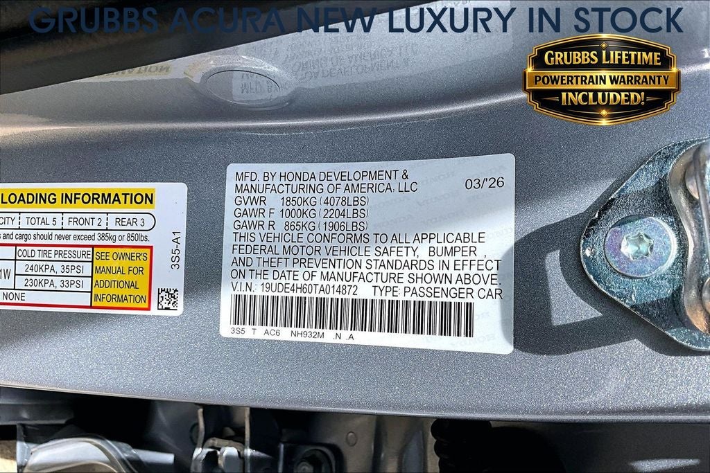 2026 Acura Integra A-Spec Tech Package