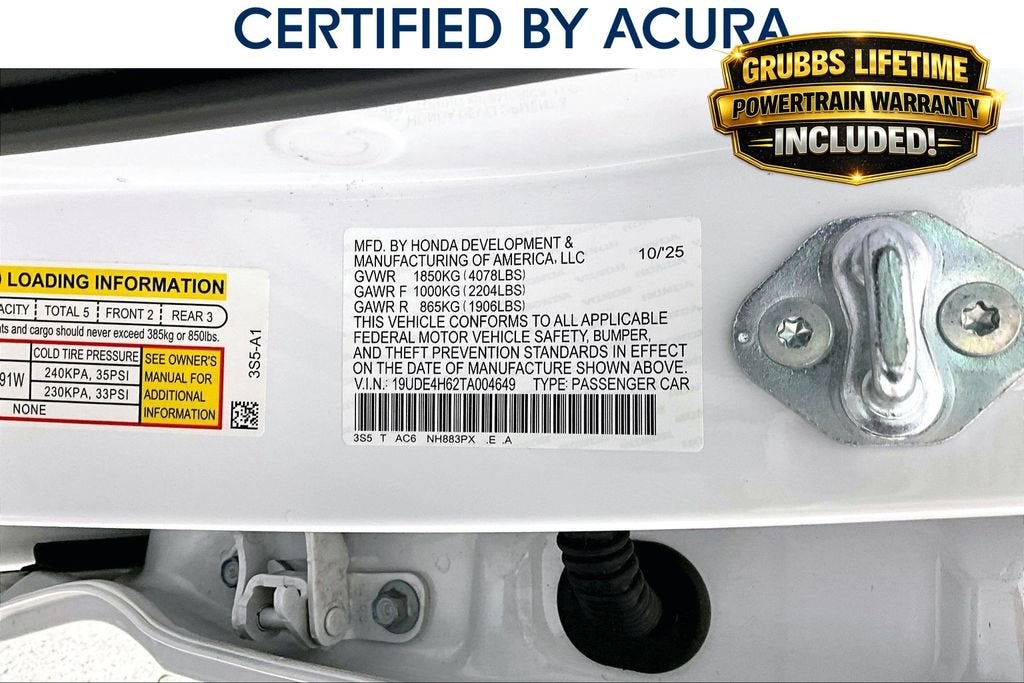 2026 Acura Integra A-Spec Tech Package