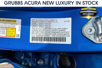 2026 Acura Integra A-Spec Tech Package