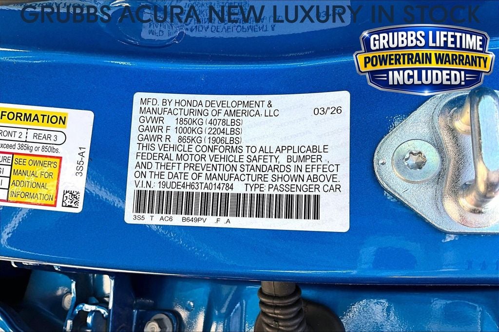 2026 Acura Integra A-Spec Tech Package