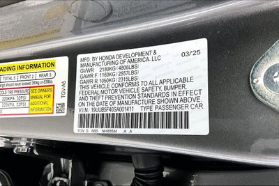 2025 Acura TLX Technology Package
