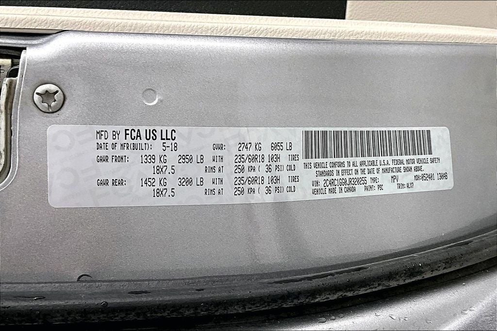 2018 Chrysler Pacifica Limited