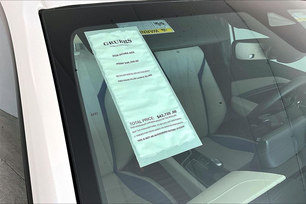 2026 Acura ADX A-Spec Package