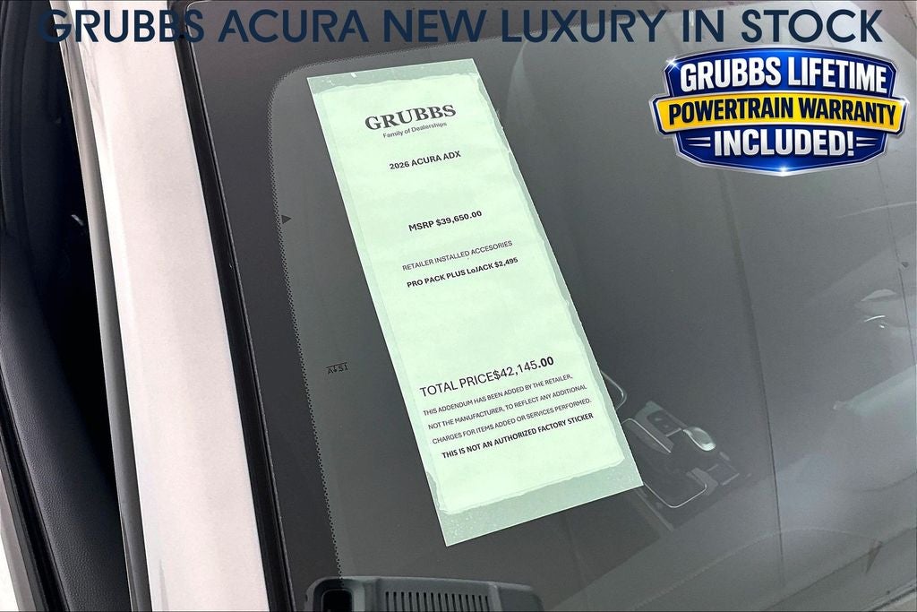 2026 Acura ADX A-Spec Package