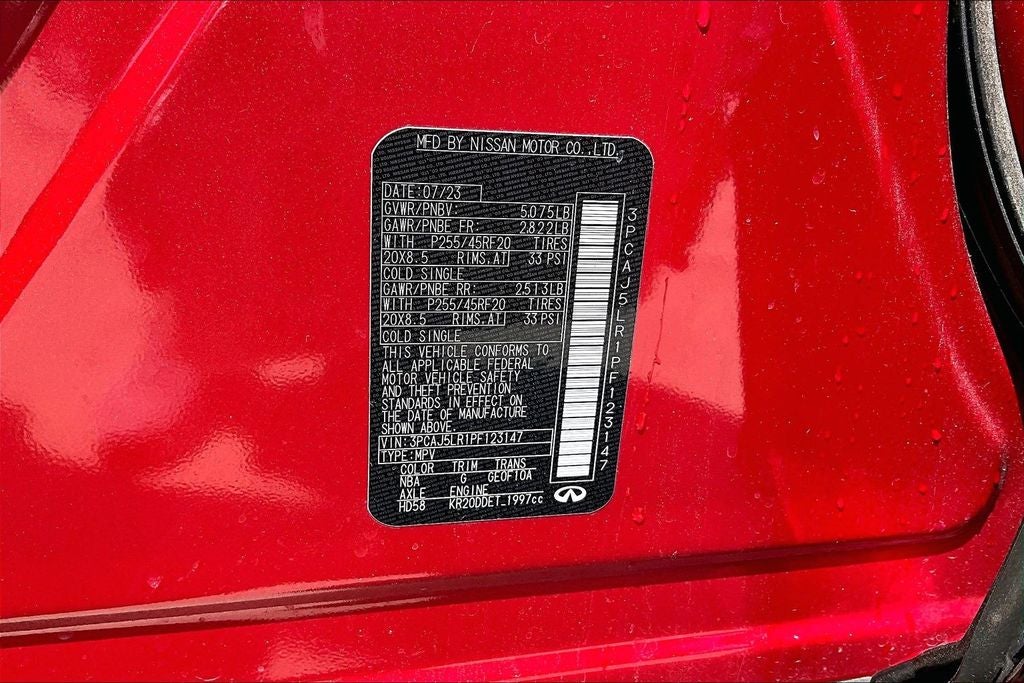 2023 INFINITI QX55 SENSORY
