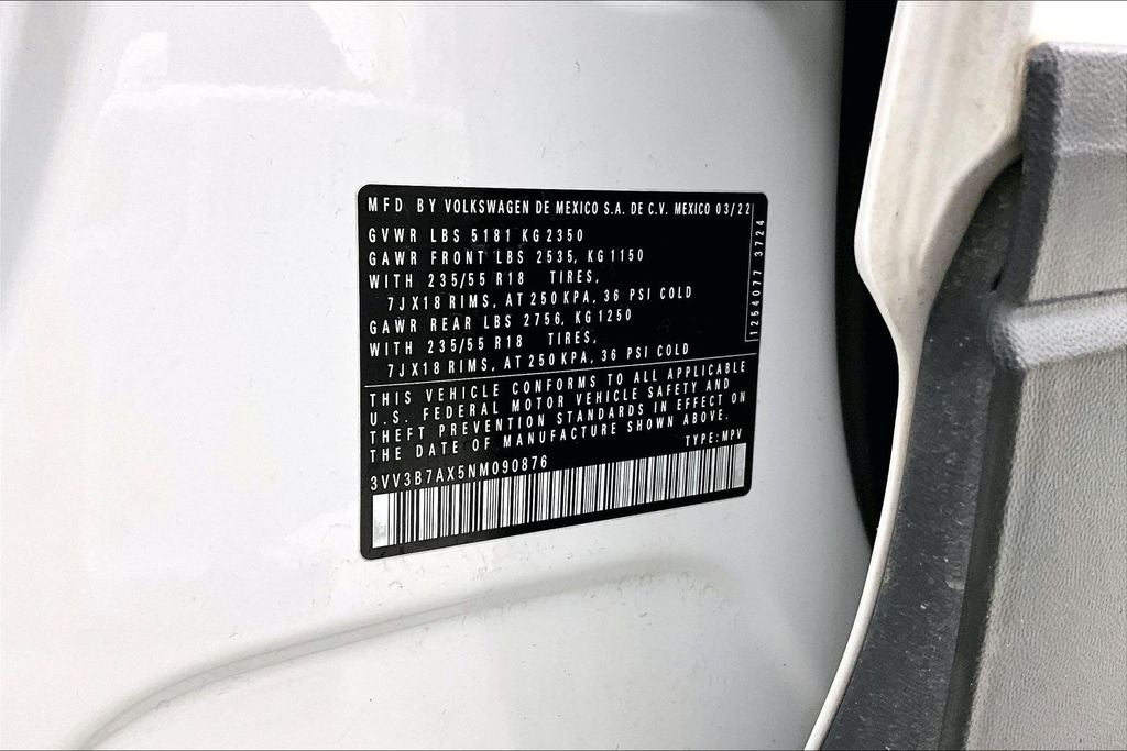2022 Volkswagen Tiguan 2.0T SE