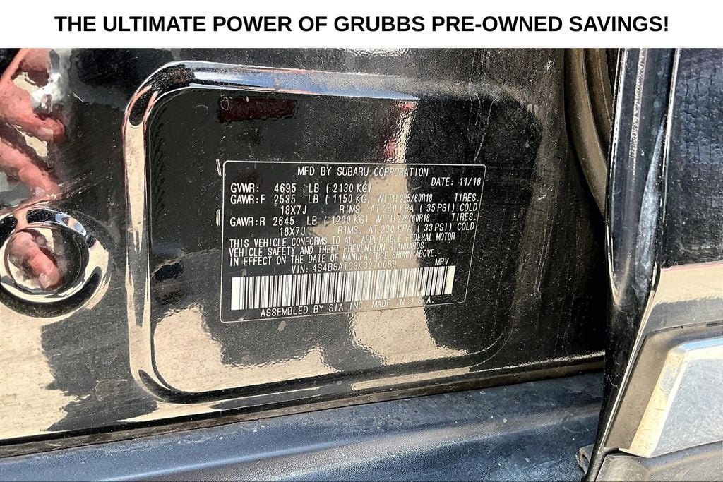 2019 Subaru Outback 2.5i Touring