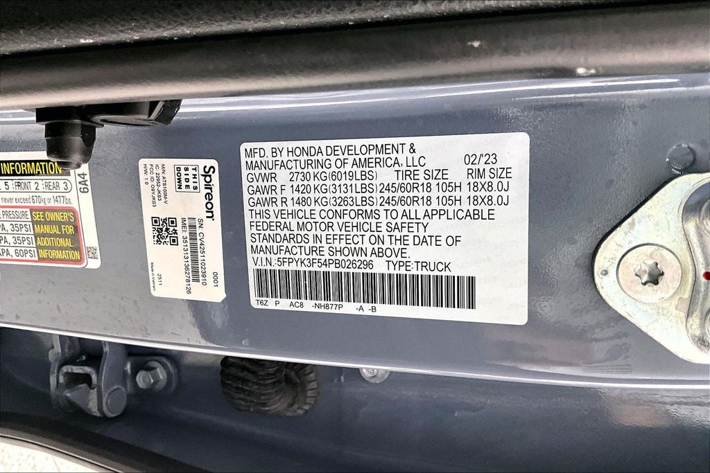 2023 Honda Ridgeline RTL