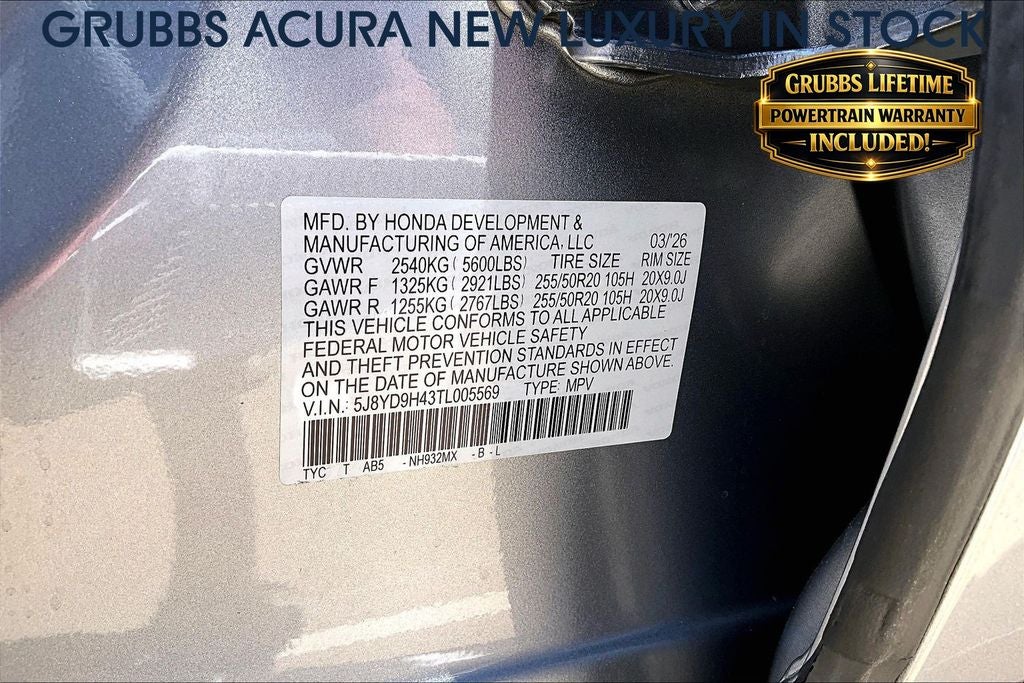 2026 Acura MDX Technology Package