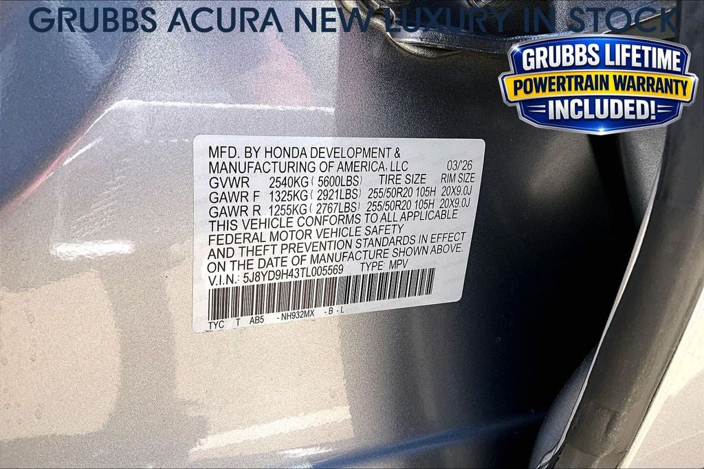 2026 Acura MDX Technology Package