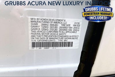 2026 Acura MDX Technology Package