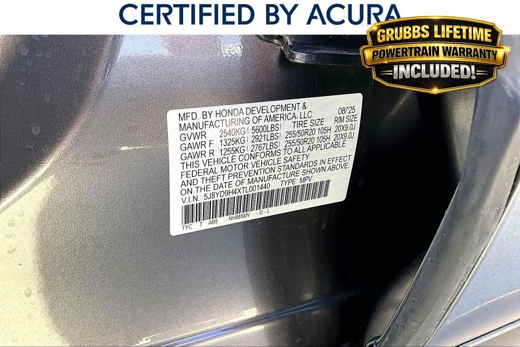 2026 Acura MDX Technology Package