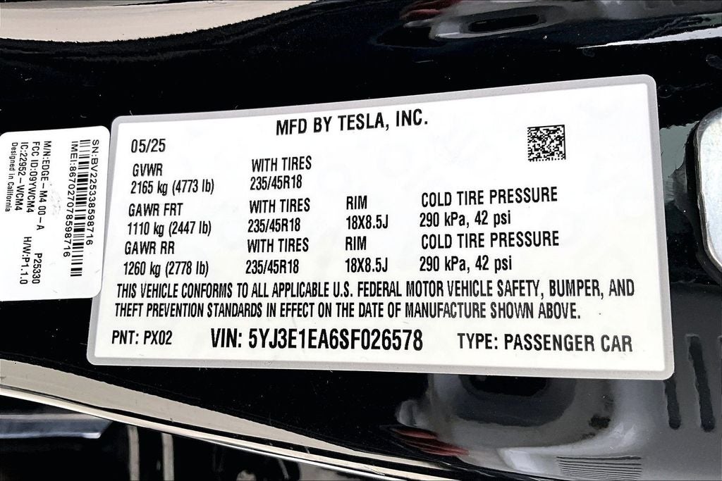 2025 Tesla Model 3 Long Range