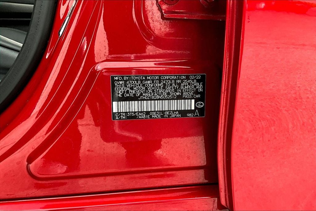 2022 Lexus IS 350 F SPORT