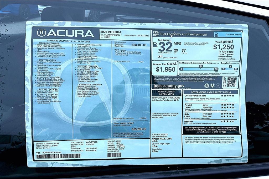 2026 Acura Integra Base