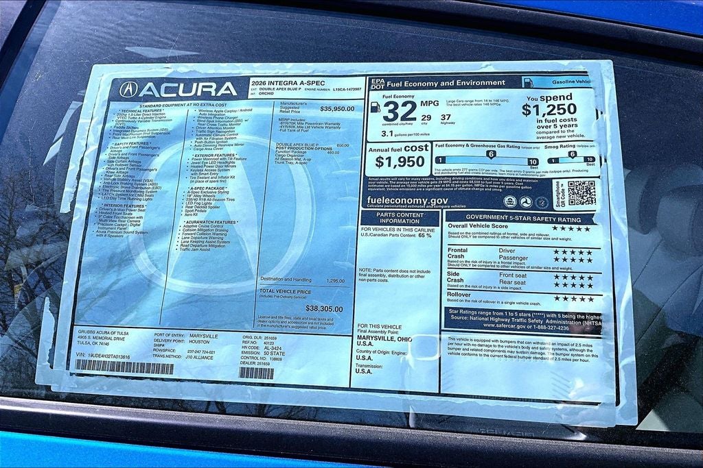 2026 Acura Integra A-Spec Package