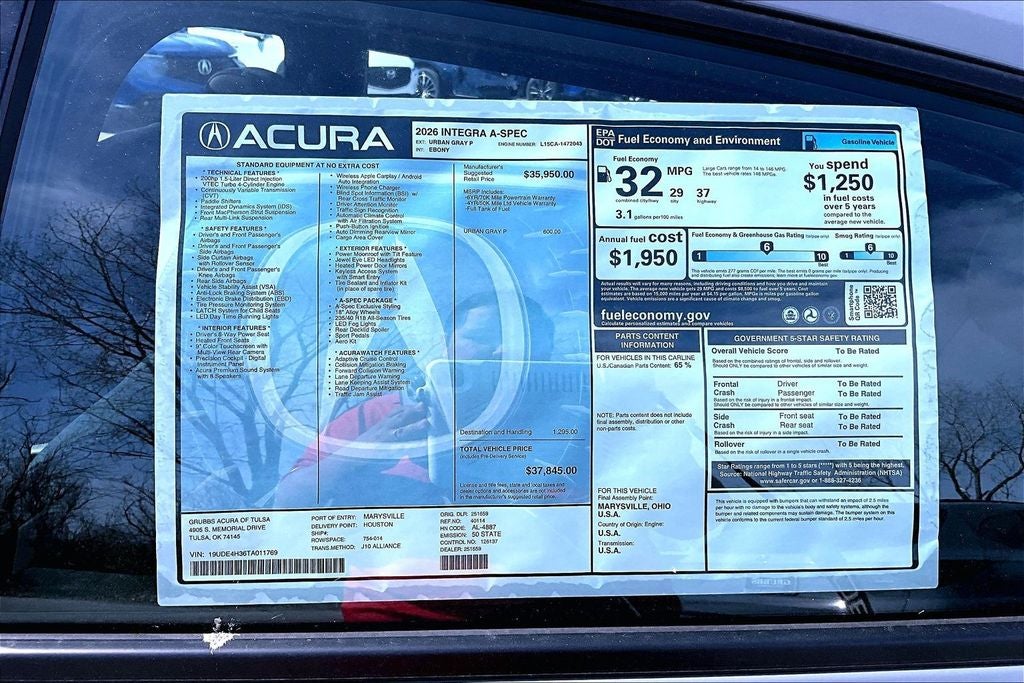 2026 Acura Integra A-Spec Package