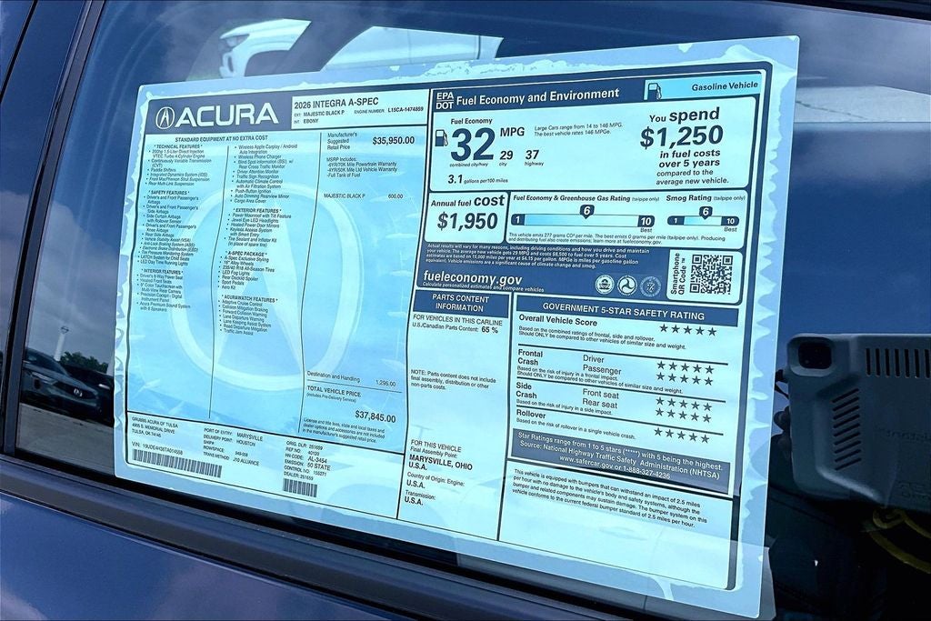 2026 Acura Integra A-Spec Package