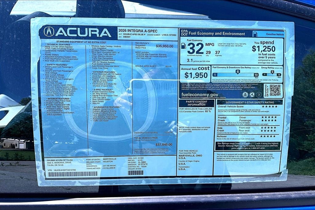 2026 Acura Integra A-Spec Package