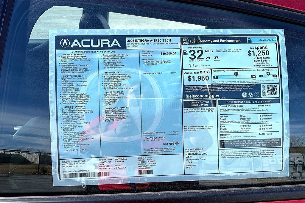 2026 Acura Integra A-Spec Tech Package